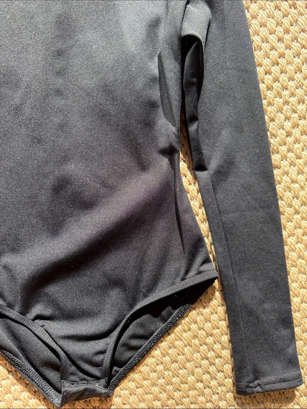 Black Turtleneck Long-Sleeve Kids One-Piece Ballet Leotard size child medium